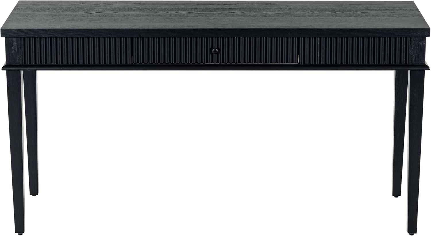 image:imageSAFAVIEH Couture Collection Shelbie Black 1Drawer Reeded Computer Table Office Writing DeskBlackBlack