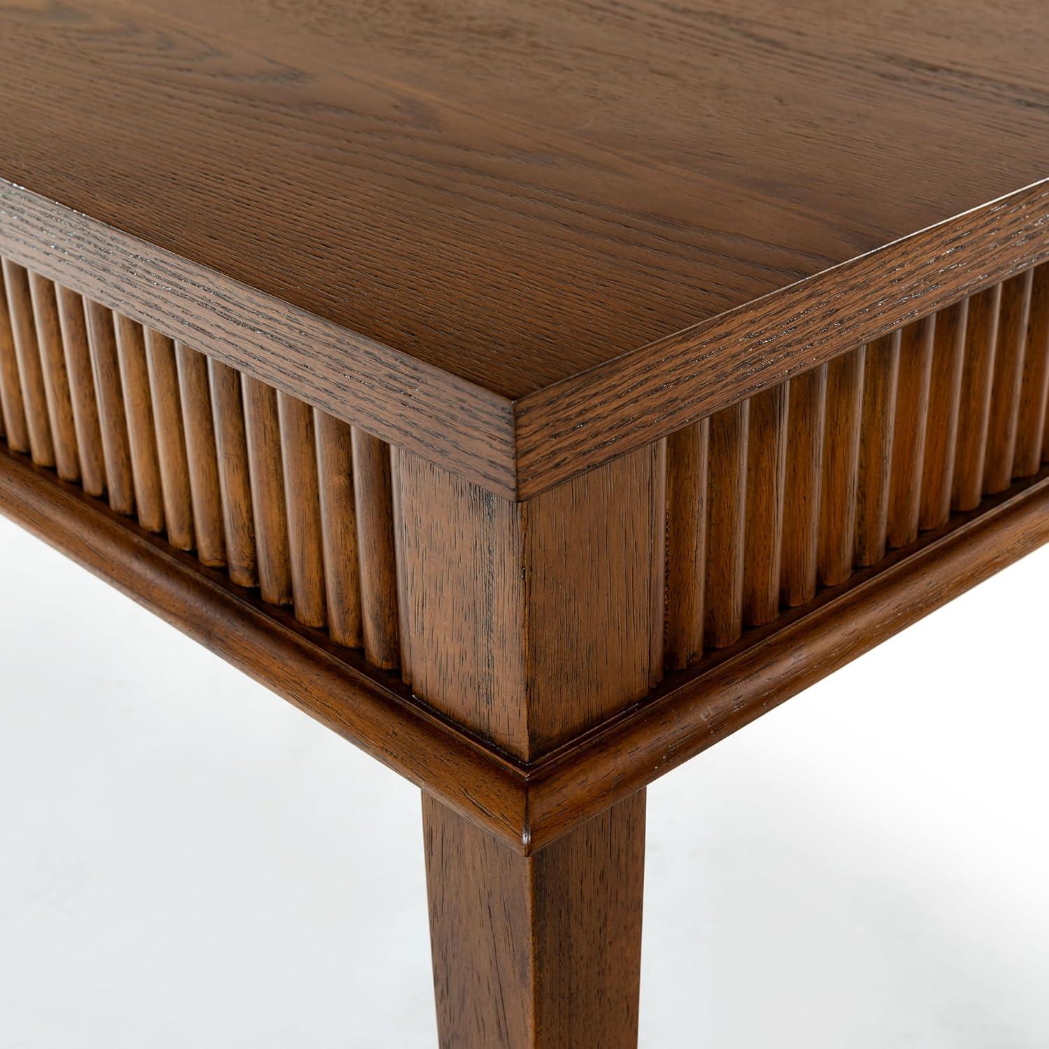 image:imageSAFAVIEH Couture Collection Shelbie Black 1Drawer Reeded Computer Table Office Writing DeskMedium OakBlack