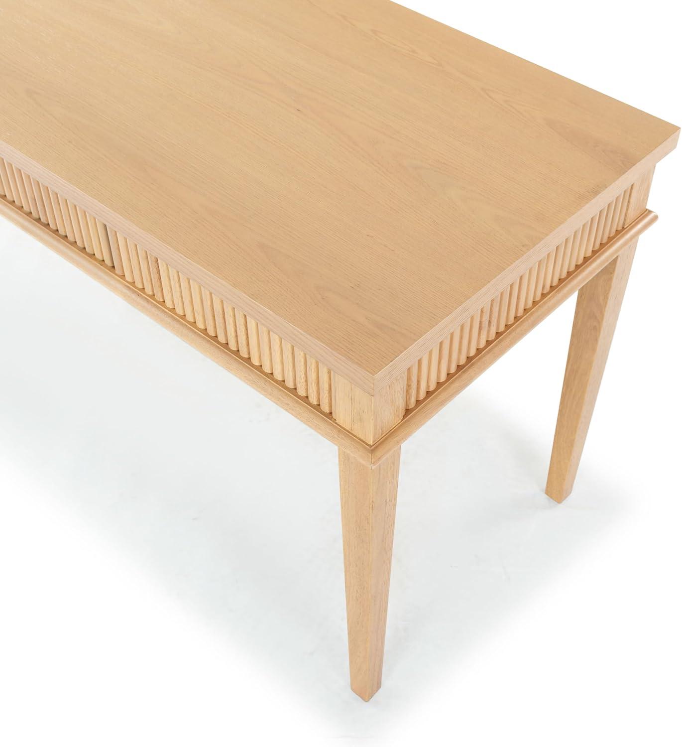 image:imageSAFAVIEH Couture Collection Shelbie Black 1Drawer Reeded Computer Table Office Writing DeskOakBlack