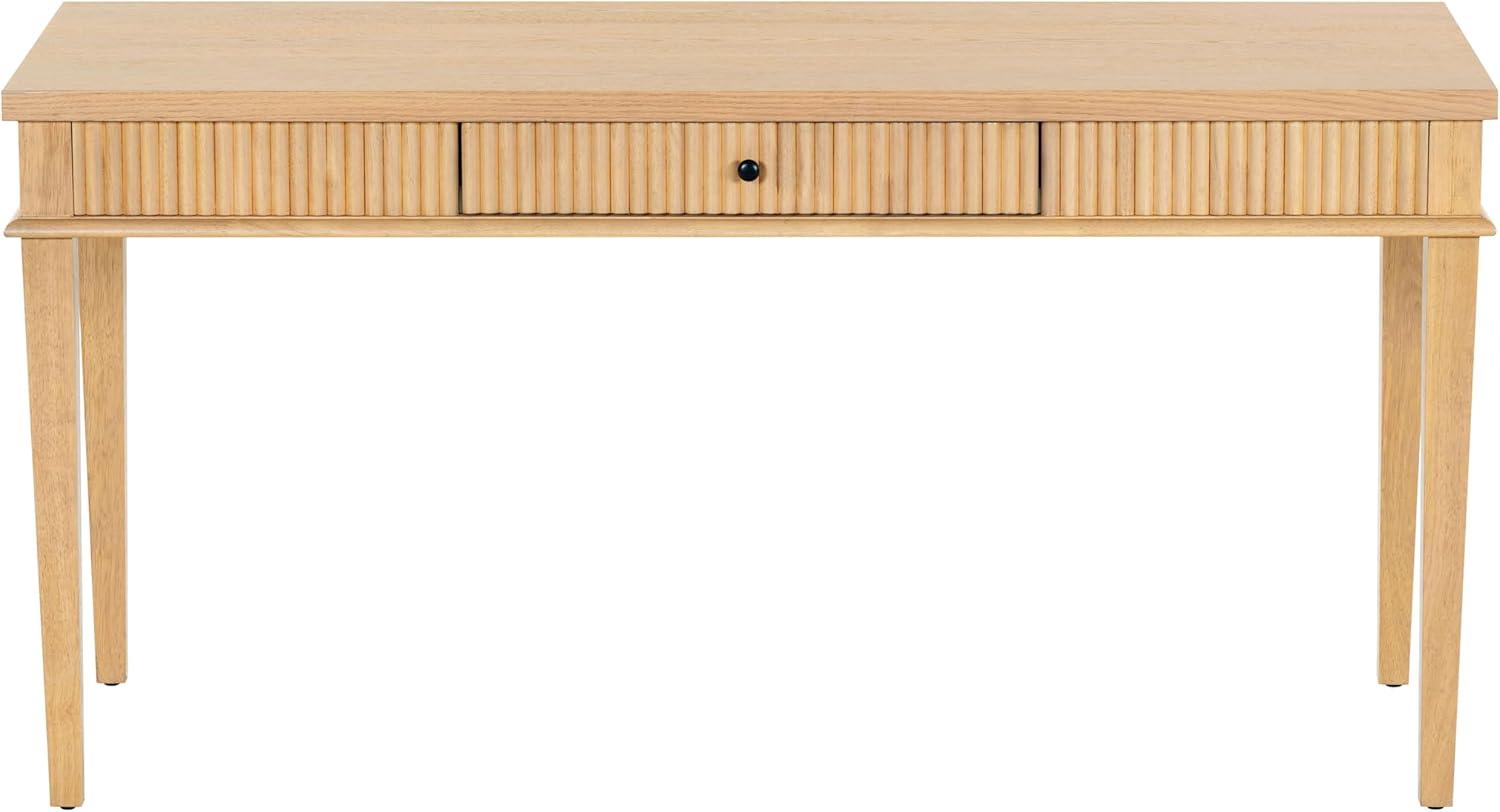 image:imageSAFAVIEH Couture Collection Shelbie Black 1Drawer Reeded Computer Table Office Writing DeskOakBlack