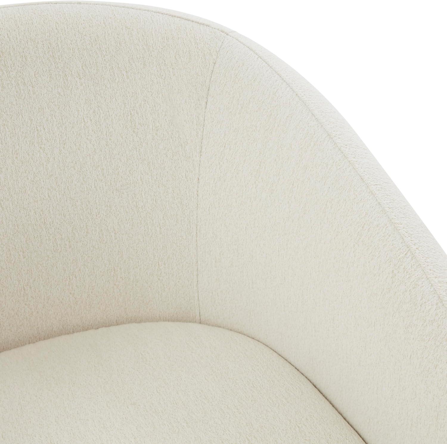 image:imageSAFAVIEH Couture Collection Susie Navy Velvet Barrel Back Accent Chair Fully AssembledIvory