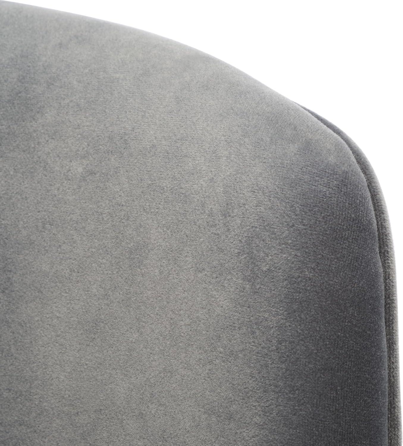 image:imageSAFAVIEH Couture Collection Trinity Charcoal Grey Velvet Swivel Accent Chair