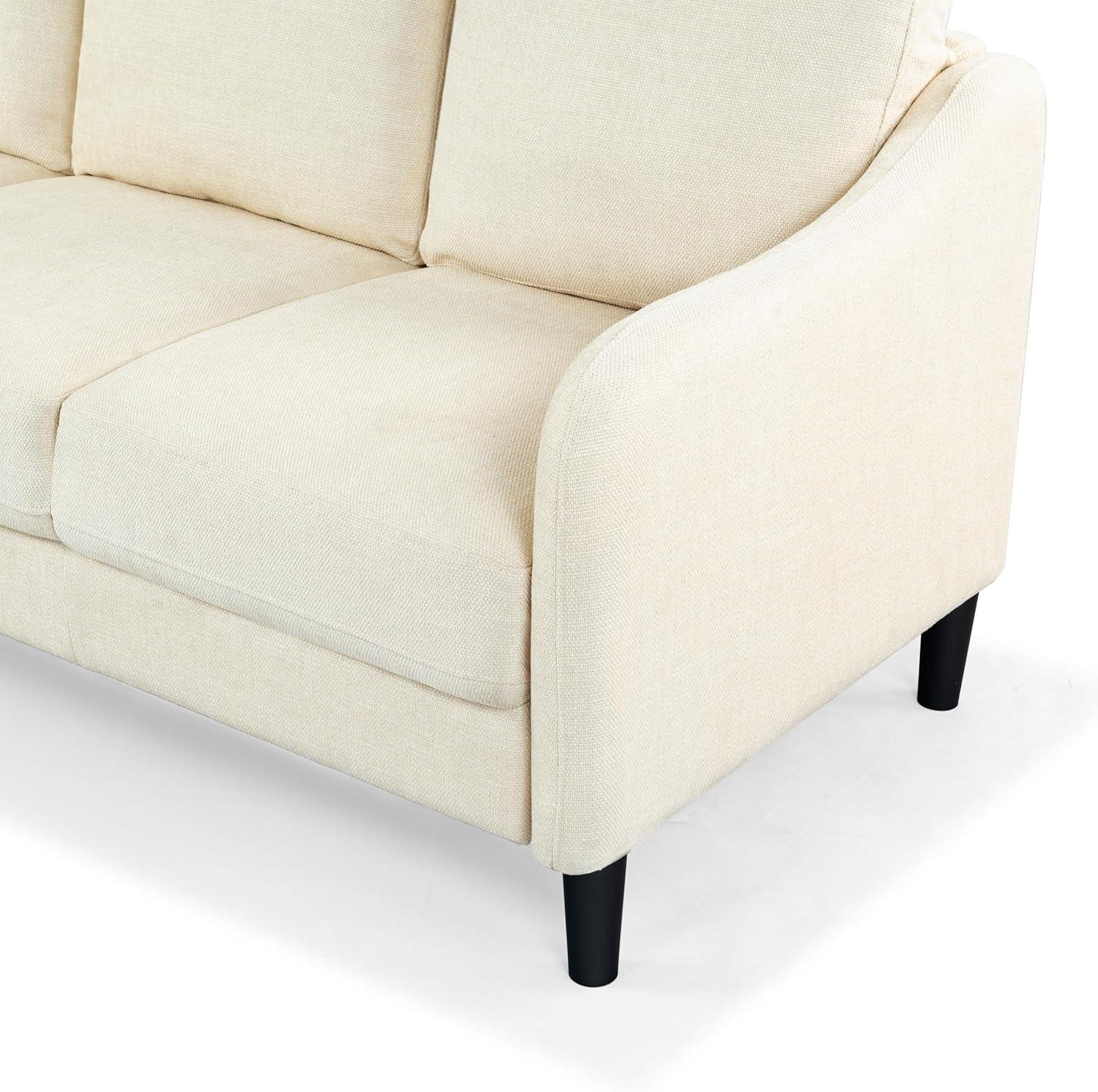 image:imageSAFAVIEH Couture Furniture Collection Edalynn Modern Cream 3Seater SofaCream