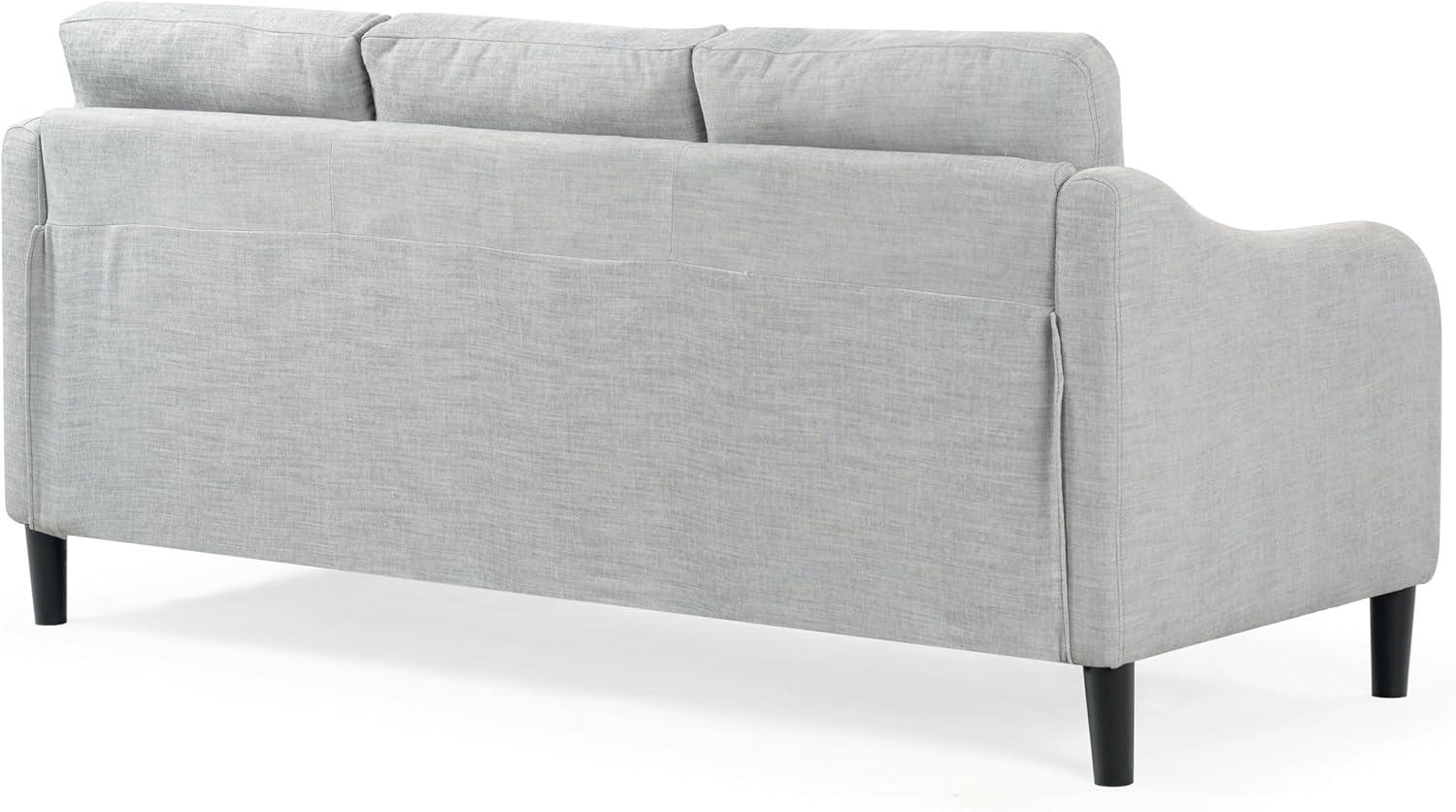 image:imageSAFAVIEH Couture Furniture Collection Edalynn Modern Cream 3Seater SofaLight Grey