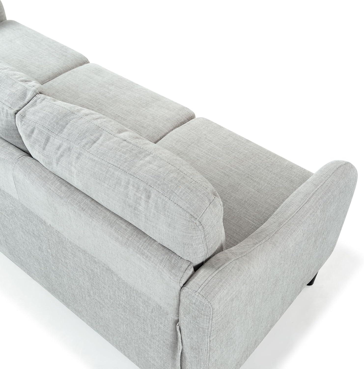 image:imageSAFAVIEH Couture Furniture Collection Edalynn Modern Cream 3Seater SofaLight Grey