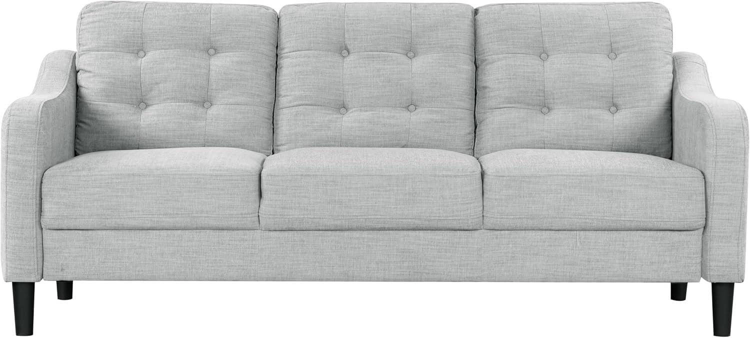image:imageSAFAVIEH Couture Furniture Collection Nathaniel Cream Tufted 3Seater SofaLight Grey