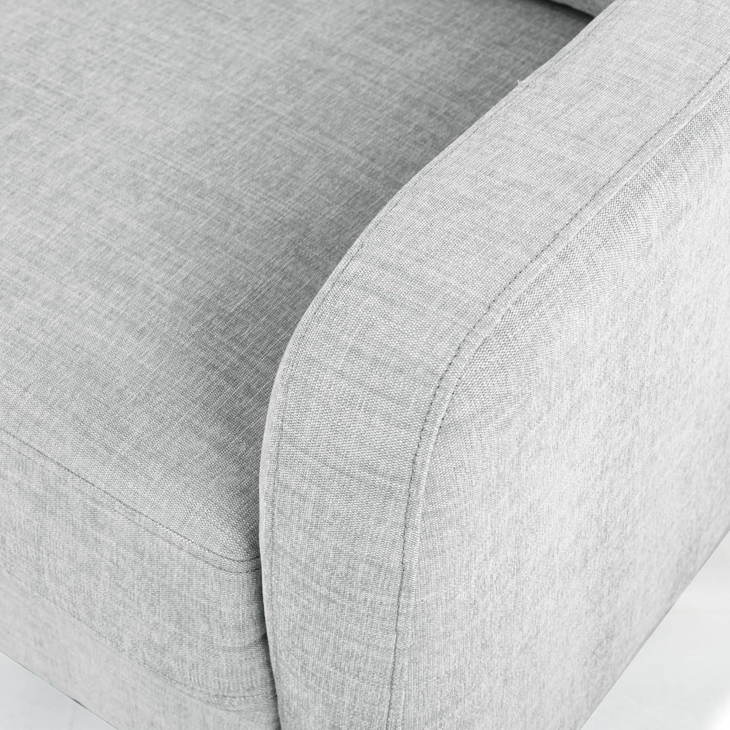 image:imageSAFAVIEH Couture Furniture Collection Nathaniel Cream Tufted 3Seater SofaLight Grey
