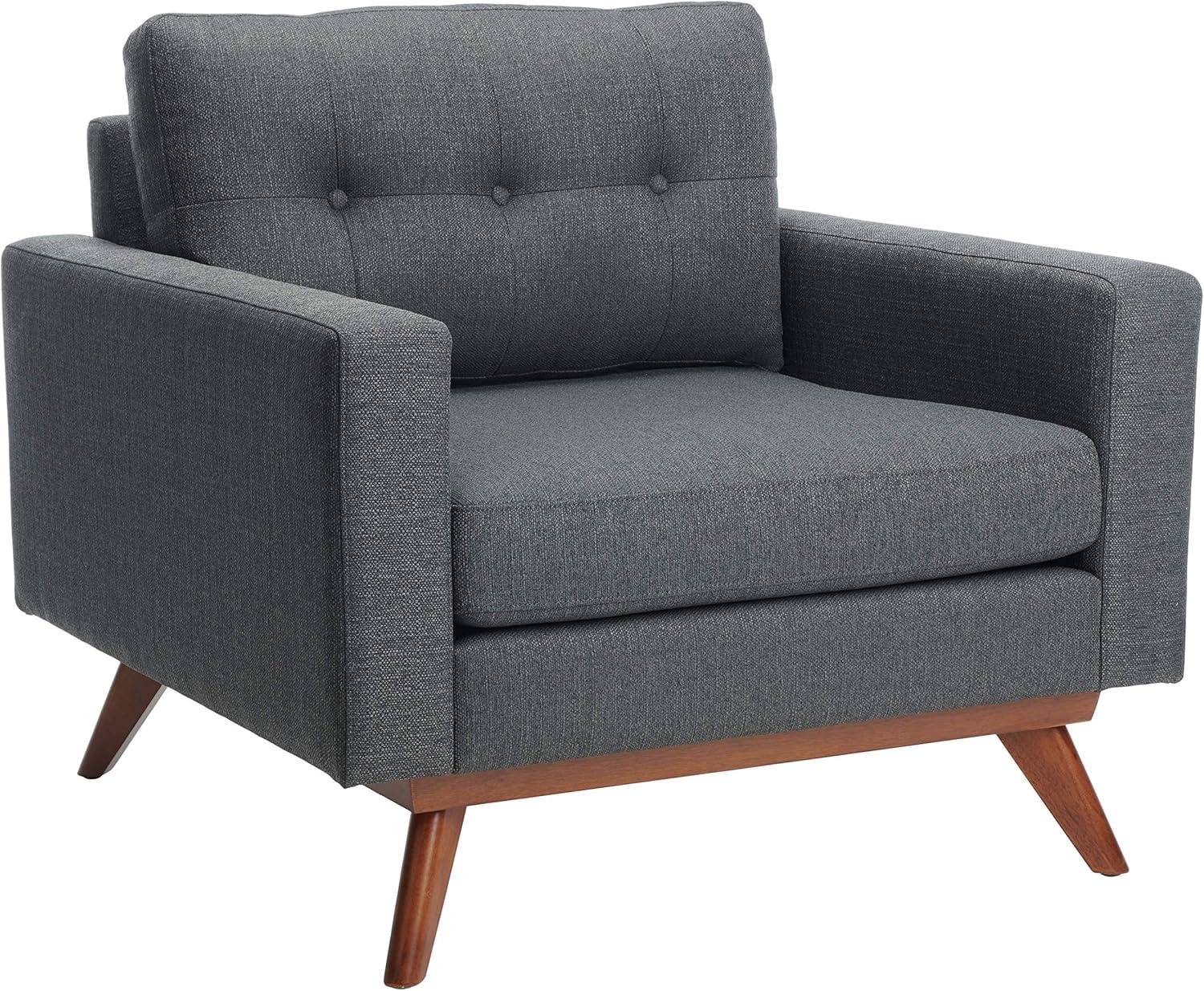 image:imageSafavieh Couture Home Gneiss MidCentury Modern Slate Grey Linen Arm Chair