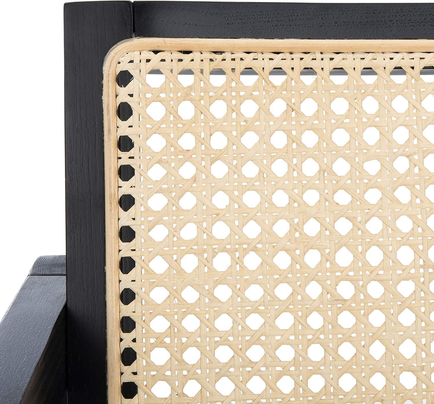image:imageSafavieh Couture Perth Natural Rattan Rocking ChairBlack Natural