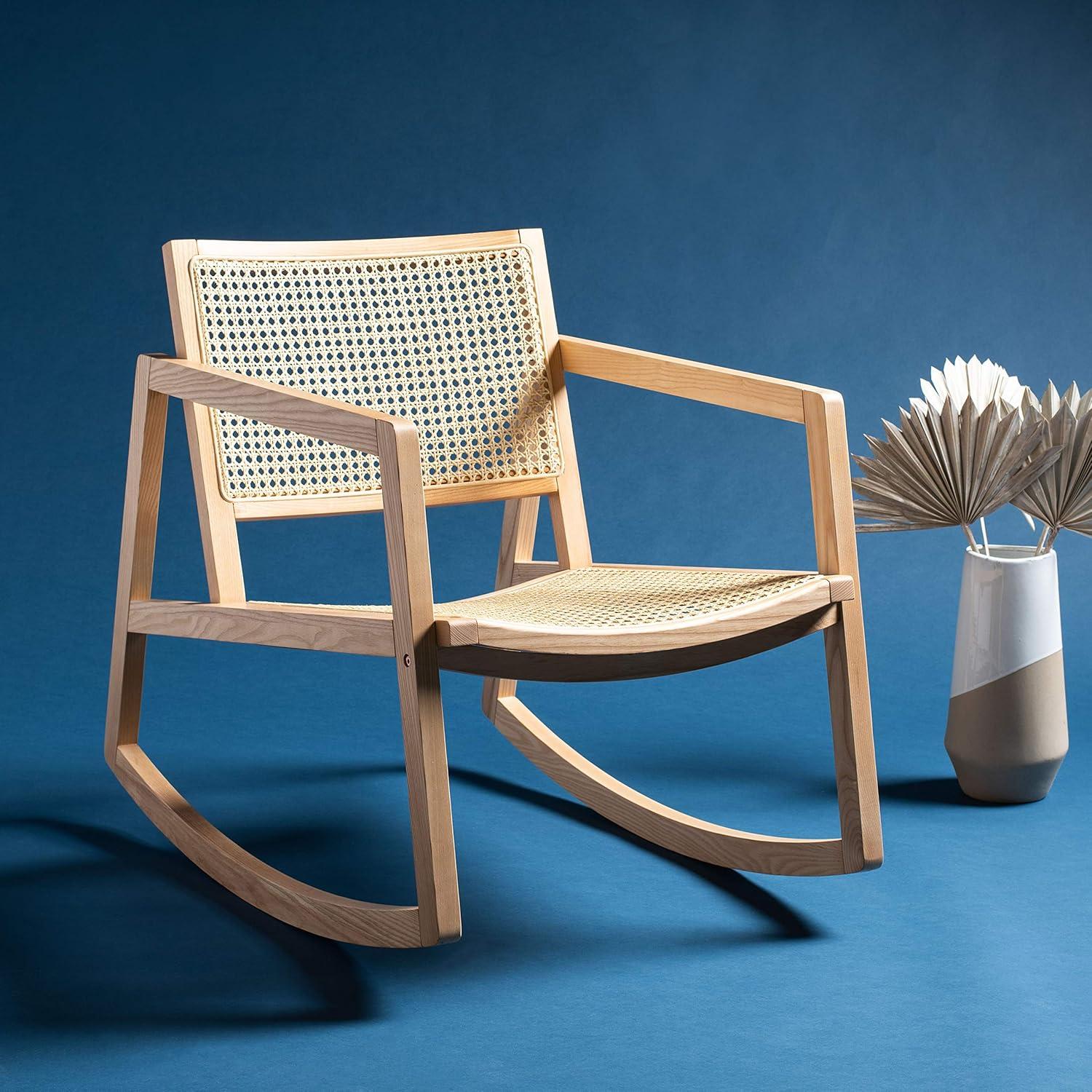 image:imageSafavieh Couture Perth Natural Rattan Rocking ChairNatural