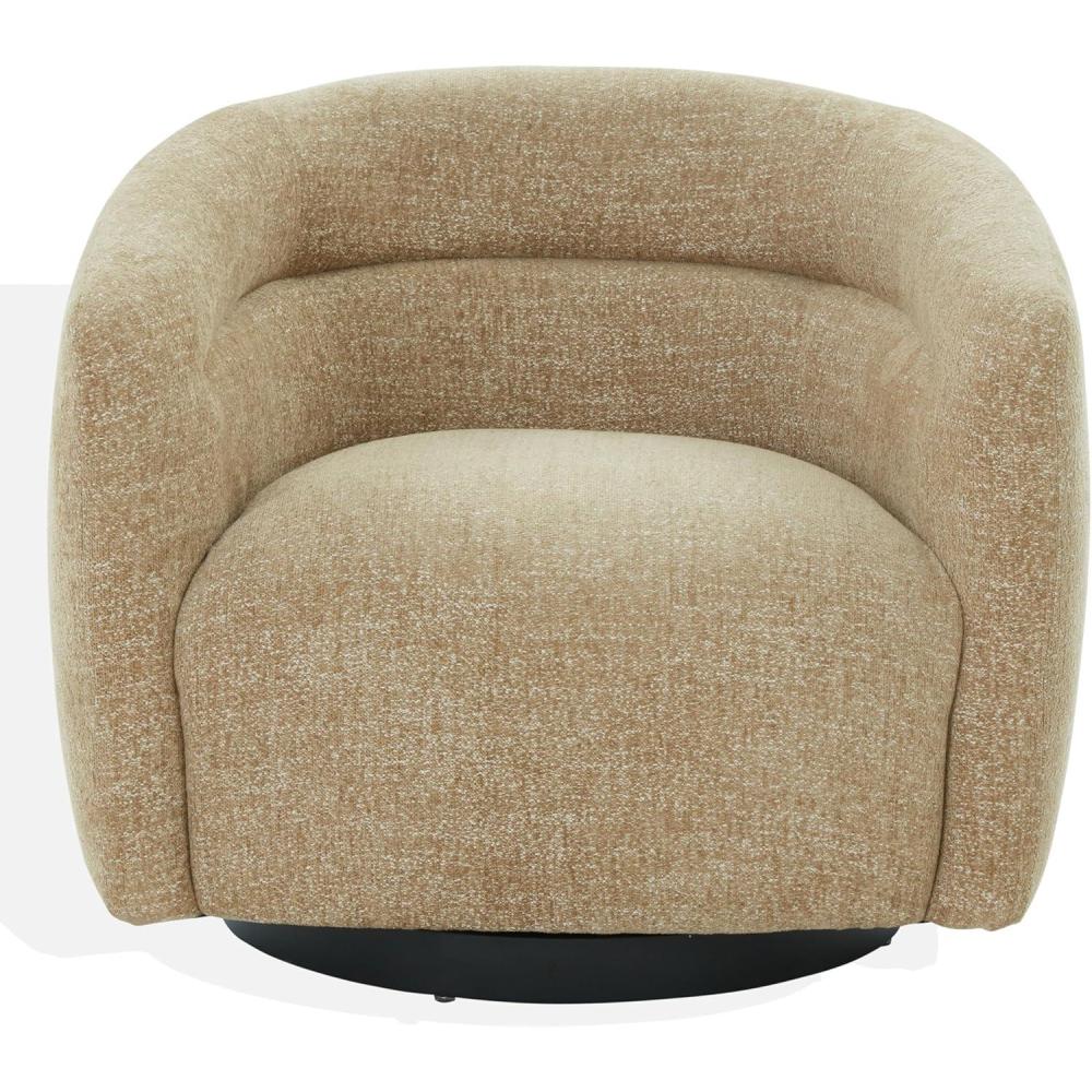 image:imageSAFAVIEH Couture Collection  Kellybryn Olive Green Chenille Swivel Accent Chair Fully Assembled Upholstered Lounge Chair SFV4883CLight Brown