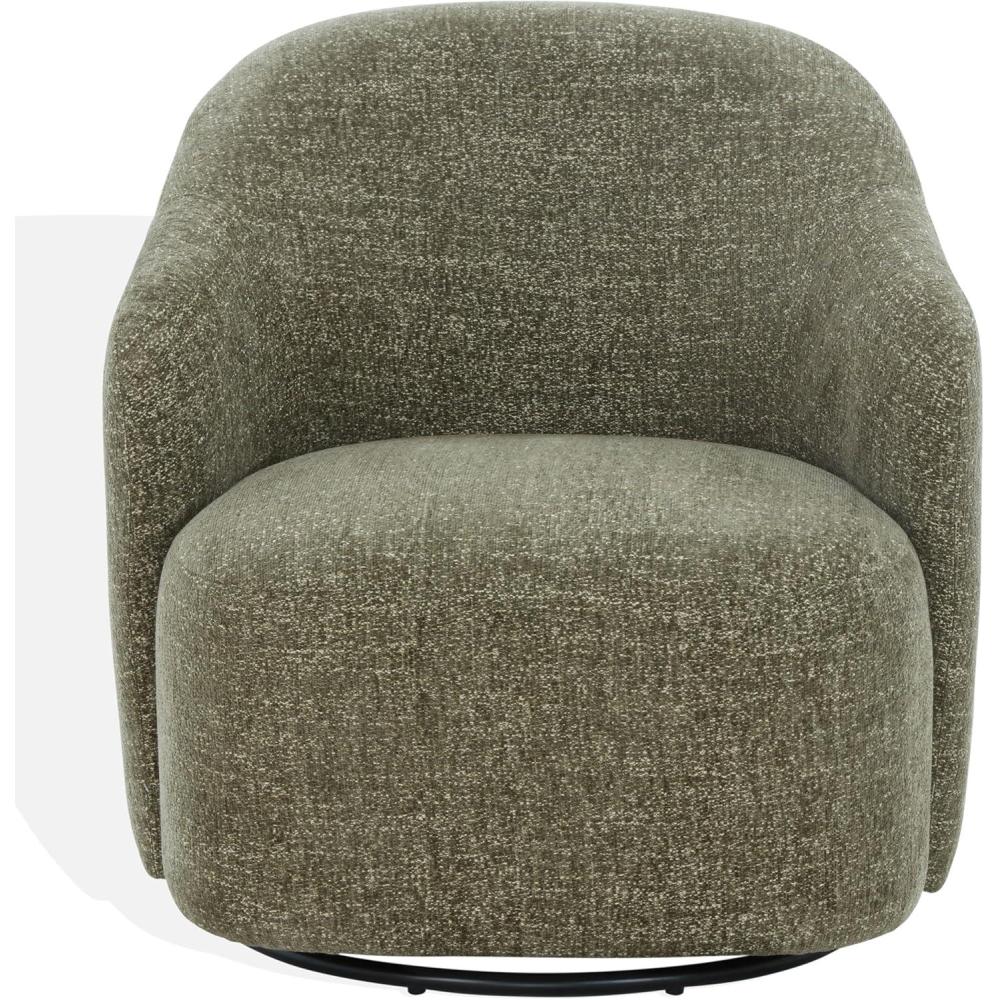image:imageSAFAVIEH Couture Collection Peitra Dark Brown Chenille Accent Chair Fully Assembled Upholstered Chair SFV4846DOlive Green