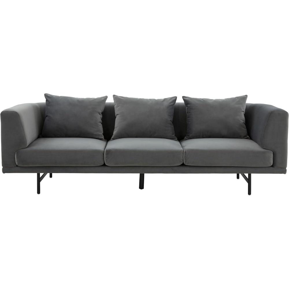 image:imageSAFAVIEH Couture Collection Marcy Grey Velvet Sofa