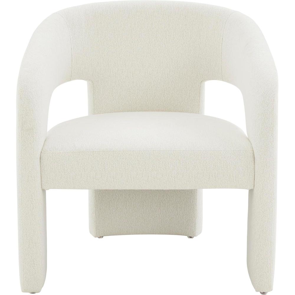 image:imageSAFAVIEH Couture Collection Roseanna Modern Forest Green Velvet Accent Chair Fully AssembledIvory