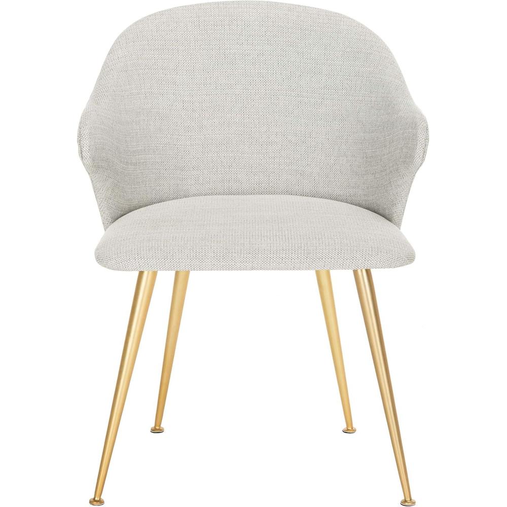 image:imageSafavieh Couture Home Edmond MidCentury Light Grey and Gold Arm ChairLight Grey  Gold