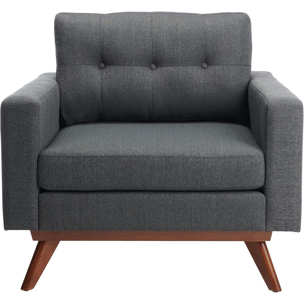 image:imageSafavieh Couture Home Gneiss MidCentury Modern Slate Grey Linen Arm Chair
