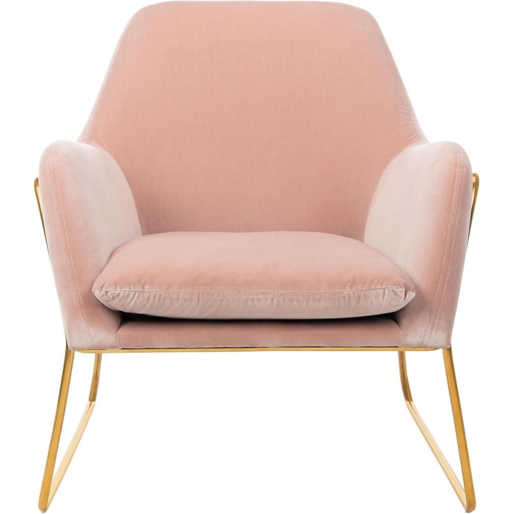 image:imageSafavieh Couture Home Misty Glam Navy Blue Velvet Accent ChairBlush