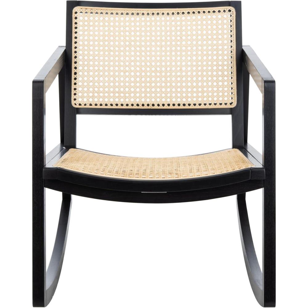 image:imageSafavieh Couture Perth Natural Rattan Rocking ChairBlack Natural
