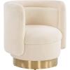 SAFAVIEH Couture Brynlee Swivel Accent Chair(Ivory / Gold)