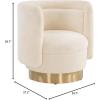 SAFAVIEH Couture Brynlee Swivel Accent Chair(Ivory / Gold)
