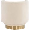SAFAVIEH Couture Brynlee Swivel Accent Chair(Ivory / Gold)