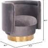 SAFAVIEH Couture Brynlee Swivel Accent Chair(Slate / Gold)