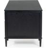 SAFAVIEH Couture Collection – Ariella Black Oak Wood 5-Drawer Desk, Modern Storage Writing Table with Iron Accents (SFV4223A)(Black)