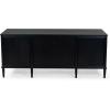 SAFAVIEH Couture Collection – Ariella Black Oak Wood 5-Drawer Desk, Modern Storage Writing Table with Iron Accents (SFV4223A)(Black)