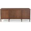 SAFAVIEH Couture Collection – Ariella Black Oak Wood 5-Drawer Desk, Modern Storage Writing Table with Iron Accents (SFV4223A)(Walnut)