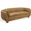 SAFAVIEH Couture Collection – Beccaletta Light Brown Performance Fabric Sofa, Fully Assembled Modern Upholstered Sofa with Wood Base (SFV2410A)(Light Brown)