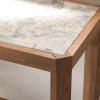 SAFAVIEH Couture Collection – Bernardi Walnut & Brown Marble Top Console Table with Solid Wood Base, Modern Accent Entryway Table (SFV9745B)(Natural/White)