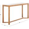 SAFAVIEH Couture Collection – Bernardi Walnut & Brown Marble Top Console Table with Solid Wood Base, Modern Accent Entryway Table (SFV9745B)(Natural/White)