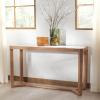 SAFAVIEH Couture Collection – Bernardi Walnut & Brown Marble Top Console Table with Solid Wood Base, Modern Accent Entryway Table (SFV9745B)(Natural/White)