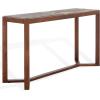 SAFAVIEH Couture Collection – Bernardi Walnut & Brown Marble Top Console Table with Solid Wood Base, Modern Accent Entryway Table (SFV9745B)(Walnut/Brown)