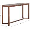 SAFAVIEH Couture Collection – Bernardi Walnut & Brown Marble Top Console Table with Solid Wood Base, Modern Accent Entryway Table (SFV9745B)(Walnut/Brown)