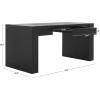 SAFAVIEH Couture Collection – Deborah Black Elm Wood Desk, Modern Writing Table with Drawer Storage (SFV2313B)(Black)