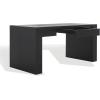 SAFAVIEH Couture Collection – Deborah Black Elm Wood Desk, Modern Writing Table with Drawer Storage (SFV2313B)(Black)