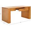 SAFAVIEH Couture Collection – Deborah Black Elm Wood Desk, Modern Writing Table with Drawer Storage (SFV2313B)(Natural)