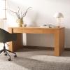 SAFAVIEH Couture Collection – Deborah Black Elm Wood Desk, Modern Writing Table with Drawer Storage (SFV2313B)(Natural)