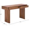 SAFAVIEH Couture Collection – Finley Brown Solid Wood Console Table with 2 Drawers, Modern Home Office Desk (SFV5793A)(Brown)