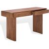 SAFAVIEH Couture Collection – Finley Brown Solid Wood Console Table with 2 Drawers, Modern Home Office Desk (SFV5793A)(Brown)