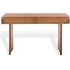 SAFAVIEH Couture Collection – Finley Brown Solid Wood Console Table with 2 Drawers, Modern Home Office Desk (SFV5793A)(Brown)
