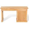 SAFAVIEH Couture Collection – Francesco Walnut Wood 4-Drawer Desk with Brass Accents, Modern Writing Table with Storage (SFV4239A)(Natural/Black)