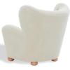SAFAVIEH Couture Collection – Galloway Taupe Chenille Wingback Accent Chair, Upholstered Lounge Seating (SFV5139E)(Beige/Natural)
