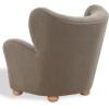 SAFAVIEH Couture Collection – Galloway Taupe Chenille Wingback Accent Chair, Upholstered Lounge Seating (SFV5139E)(Brown/Natural)