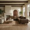 SAFAVIEH Couture Collection – Gustav Dark Brown Top Grain Leather Corner Sectional, Fully Assembled L-Shaped Sofa with Wood Legs (SFV2413A)(Dark Brown)