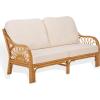 SAFAVIEH Couture Collection – Isaias Rattan Loveseat, Fully Cushioned Two-Seat Sofa with Removable Performance Linen Cushions, Coastal Boho Living Room Seating (CWK4003A)(Natural)