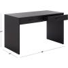 SAFAVIEH Couture Collection – Jessey Black Wood 2-Drawer Desk with Brass Accents, Modern Writing Table with Storage (SFV4236A)(Black/Brass)