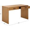SAFAVIEH Couture Collection – Jessey Black Wood 2-Drawer Desk with Brass Accents, Modern Writing Table with Storage (SFV4236A)(Natural/Black)