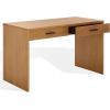 SAFAVIEH Couture Collection – Jessey Black Wood 2-Drawer Desk with Brass Accents, Modern Writing Table with Storage (SFV4236A)(Natural/Black)